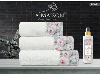 Подарочный набор полотенец La Maison с парфюмом - Rome (Turkey), 3 штуки Подарочный набор полотенец La Maison с парфюмом - Rome (Turkey), 3 штуки
